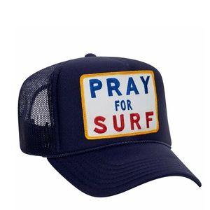 Aviator Nation- Pray For Surf Vintage a trucker Hat—Navy